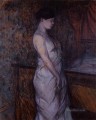 ベッドのそばに立つシュミーズを着た女性 マダム・ププール 1899年 トゥールーズ・ロートレック・アンリ・ド